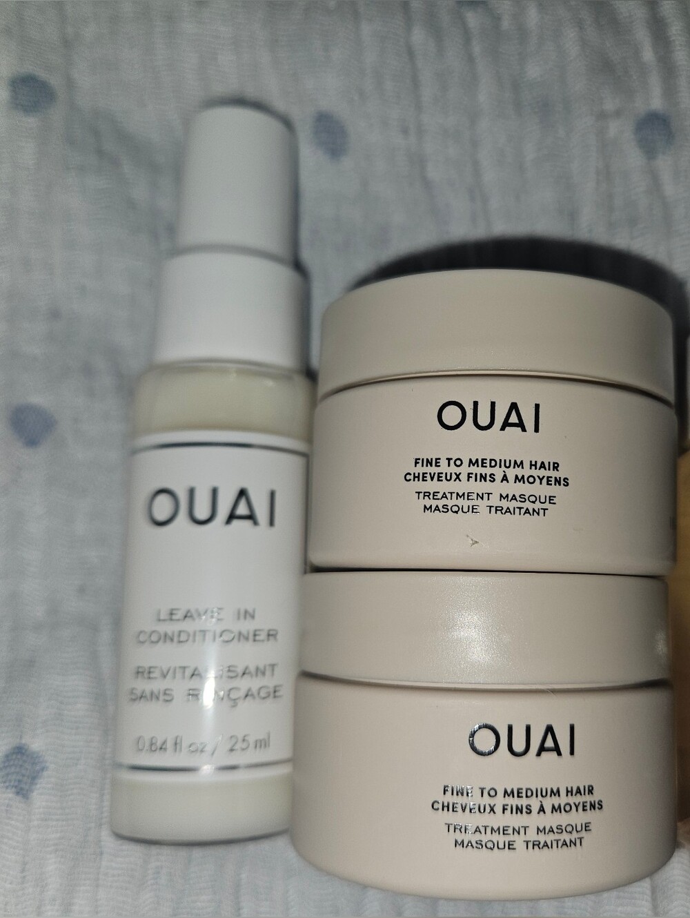 Lot of 4 OUAI Hair Care wave spray, conditioner and scrub